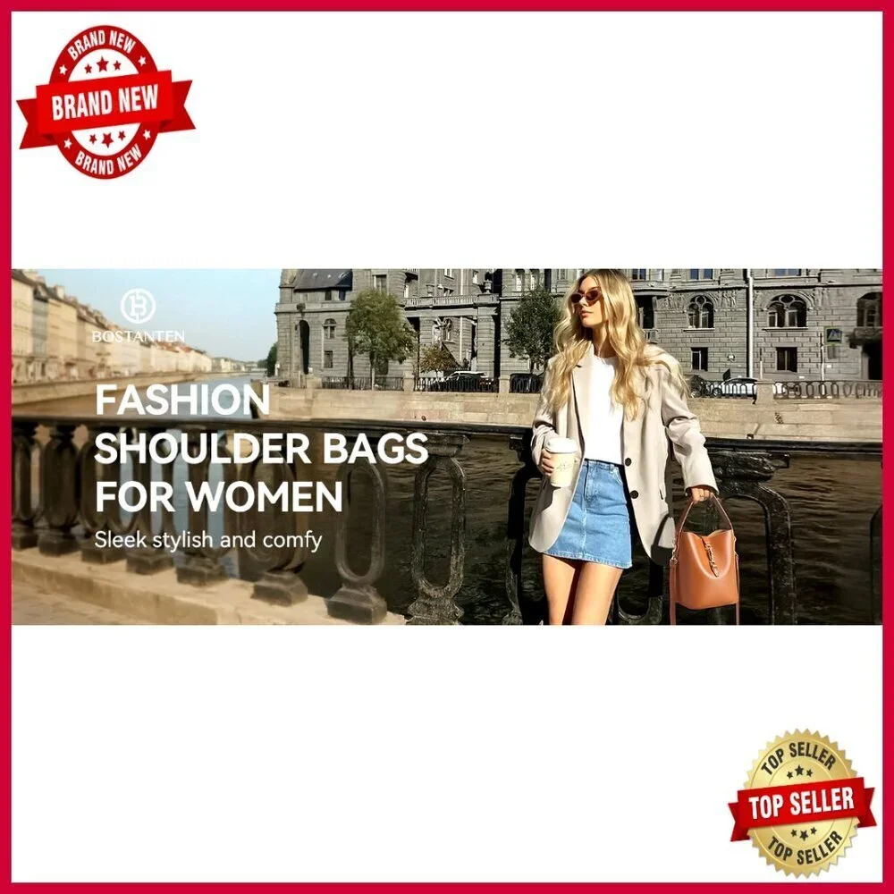 Small Vegan Leather Bucket Bag Crossbody Shoulder Purse Women